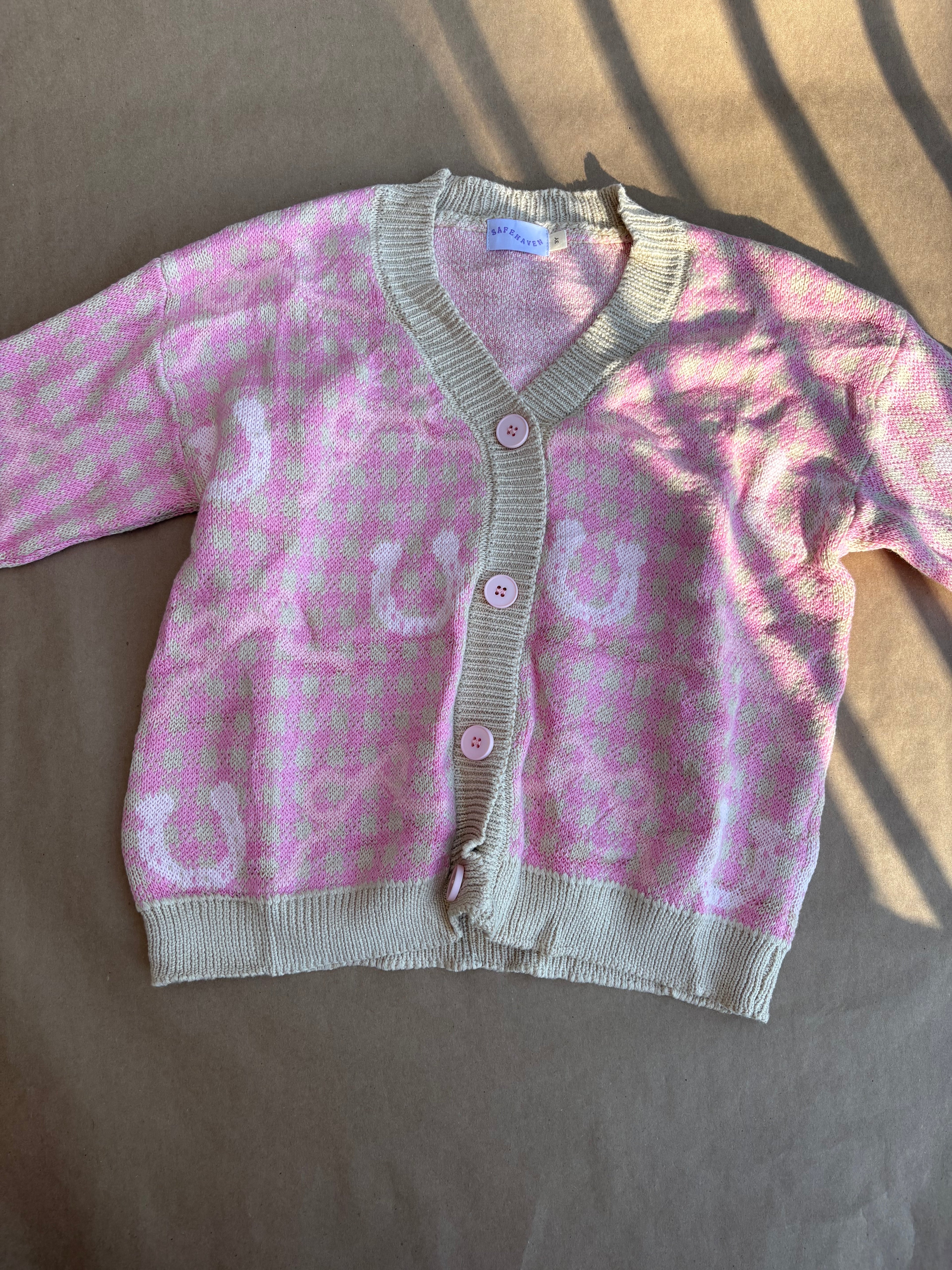 Pink Horseshoe Western Cardigan – Cozy Cowgirl Sweater for Toddlers & Girls | Safehaven Boutique