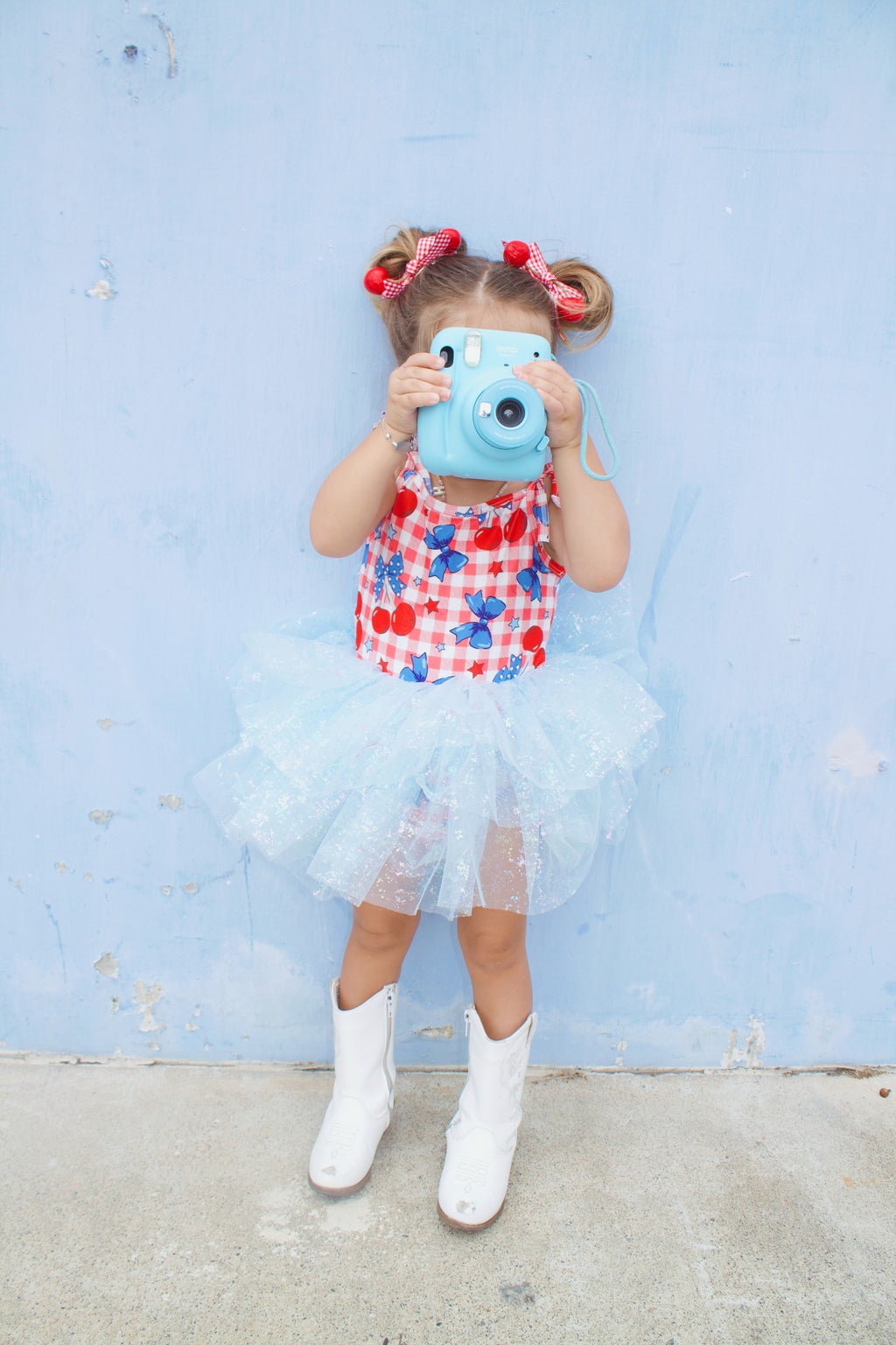 Cherry pigtail bows