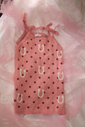 Toddler Girls Pink Polka Dot Dress – Soft Knit Vintage Coquette Style Outfit
