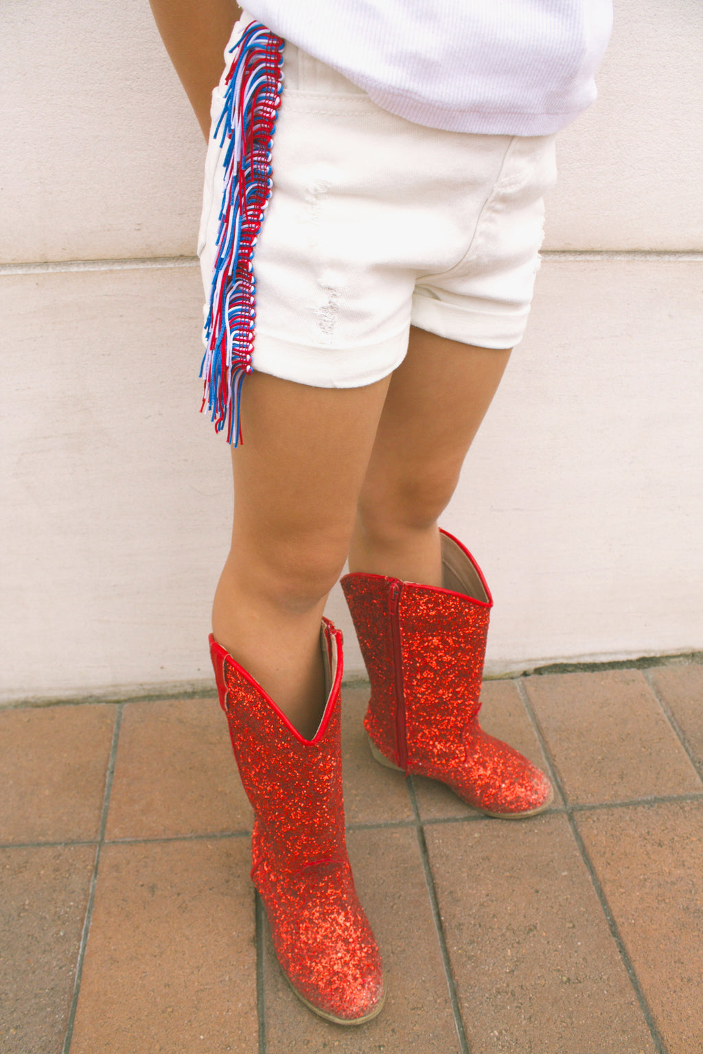 Firecracker fringe shorts