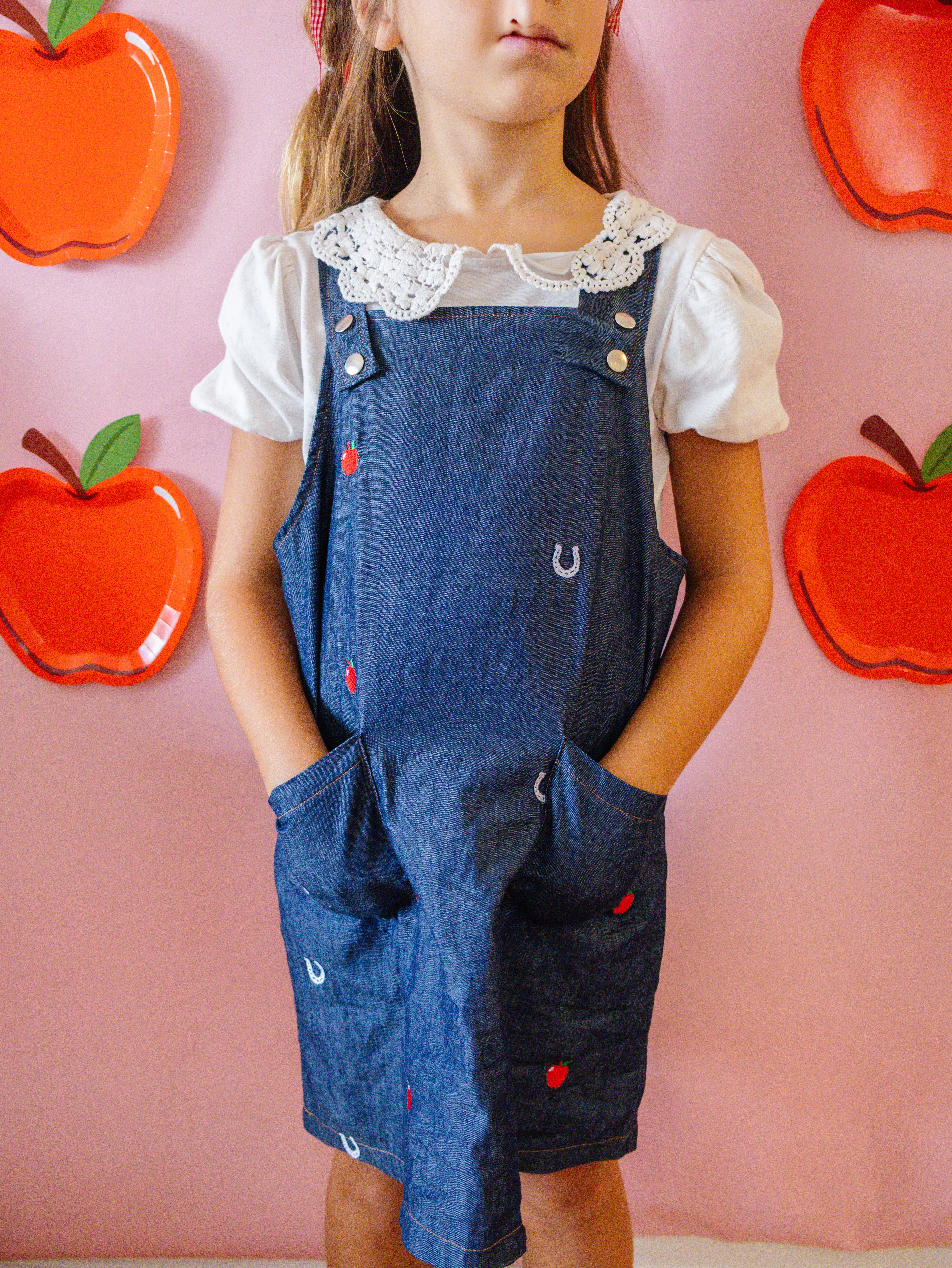 Girls Denim Overall Dress | Back to School Toddler & Little Girl Outfit