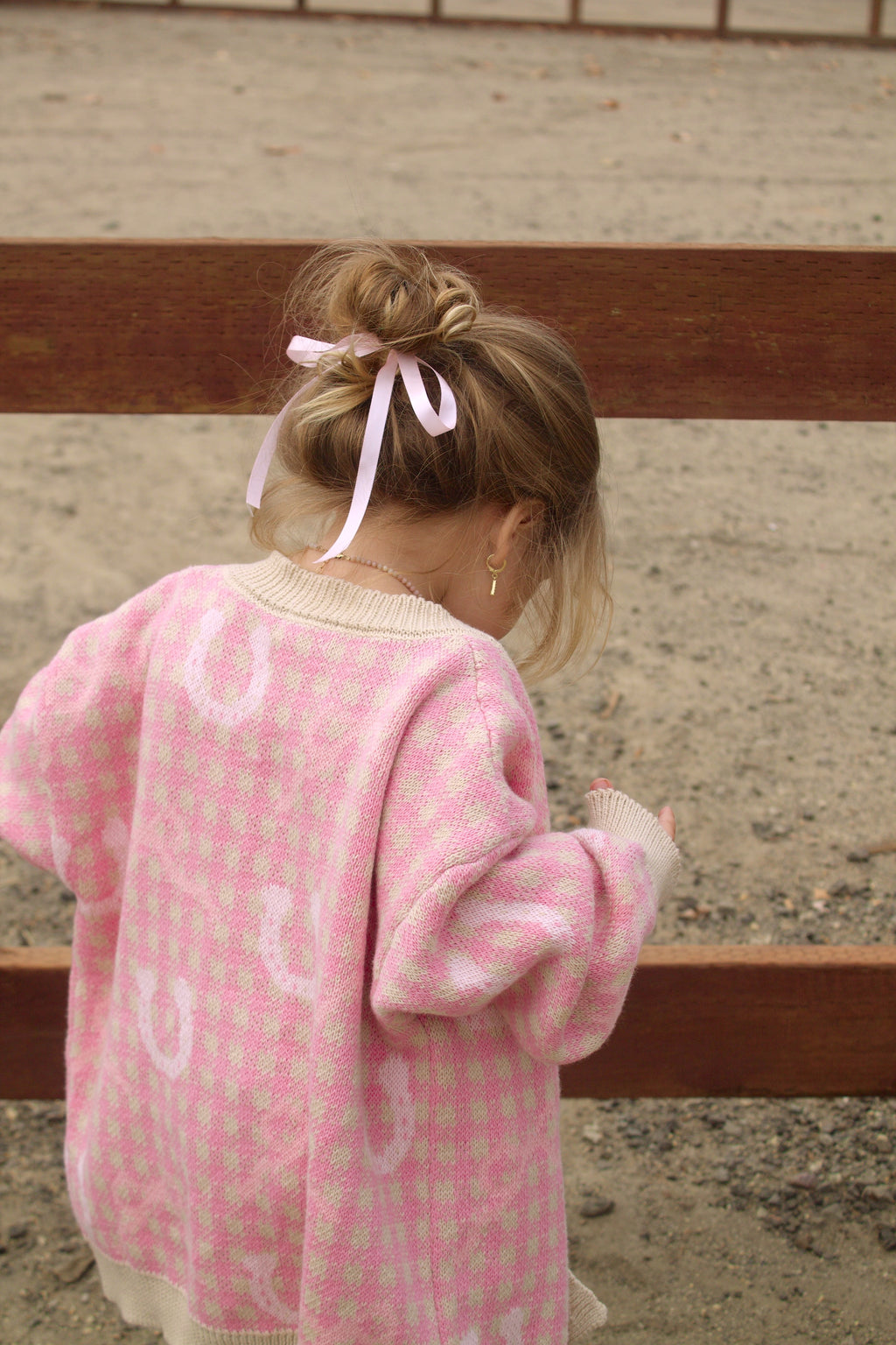 Pink Horseshoe Western Cardigan – Cozy Cowgirl Sweater for Toddlers & Girls | Safehaven Boutique