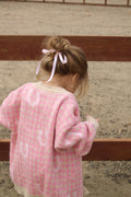 Pink Horseshoe Western Cardigan – Cozy Cowgirl Sweater for Toddlers & Girls | Safehaven Boutique