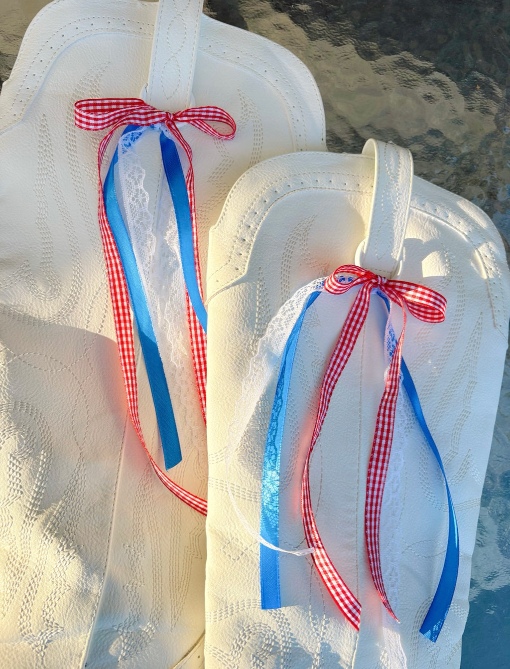 Red White and Blue Cowgirl Boot Bows