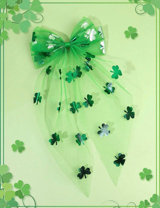 Tulle shamrock bow