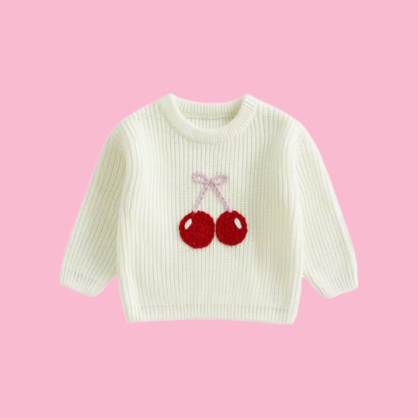 Cherry crochet sweater