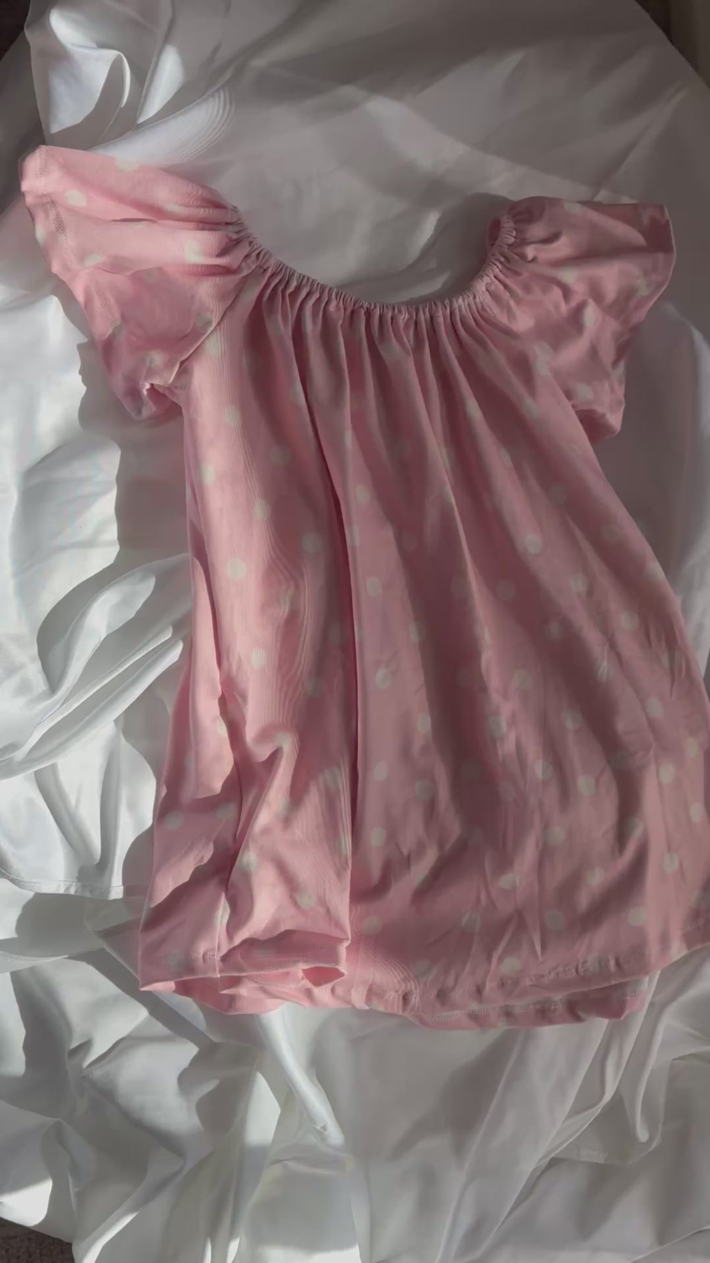 Mommy and Me Polka Dot Swing Dress – Stretchy Casual Matching Mom & Daughter Outfit